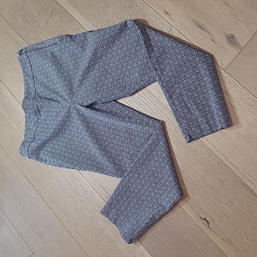 EUC Talbots Pants Women's sz 10P Blue/White Polka Dot Chatham Ankle Pant